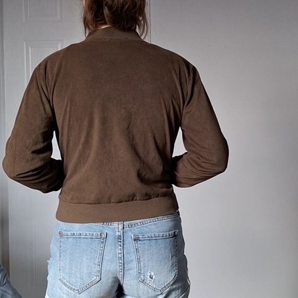 Suede green zip up - Picture 3 of 8